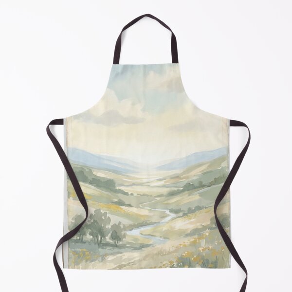 Item preview, Morning Valley – Soft Painterly Landscape Watercolor designed and sold by Zaramodo.