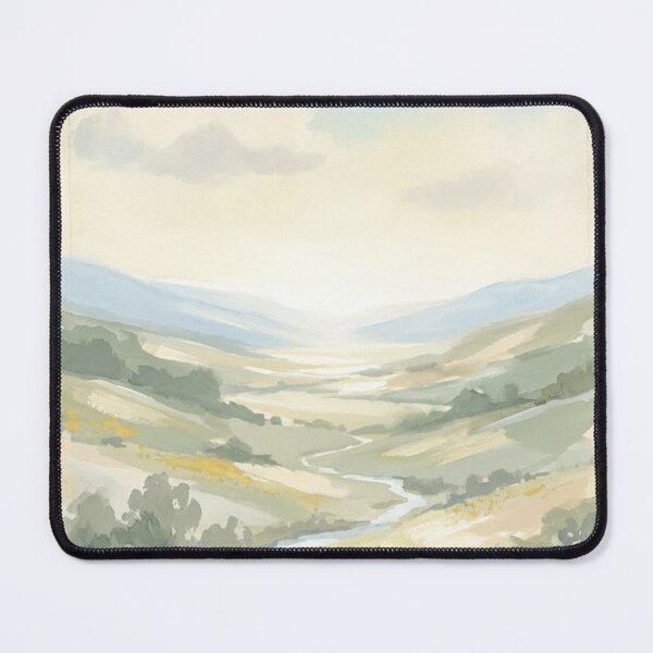 Item preview, Morning Valley – Soft Painterly Landscape Watercolor designed and sold by Zaramodo.