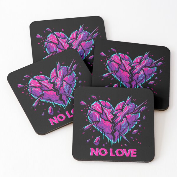 Item preview, Circuit Board Shattered Heart No Love Typography designed and sold by MarCinu Art.