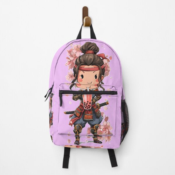Item preview, chibi samurai girl cute drink designed and sold by cutemakerotart.