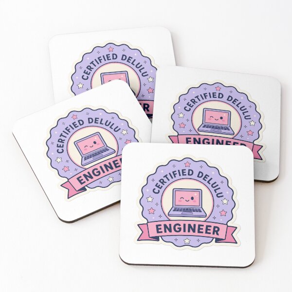 Item preview, Certified Delulu Engineer Badge Sticker designed and sold by Power Designs.