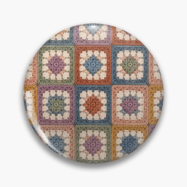 Item preview, Vintage Crochet Granny Squares Pattern – Cozy Handmade Yarn Mosaic designed and sold by blankTeeShirt.