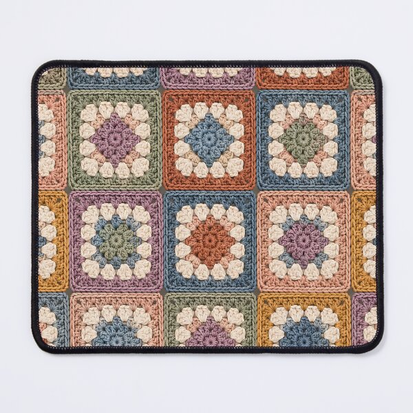 Item preview, Vintage Crochet Granny Squares Pattern – Cozy Handmade Yarn Mosaic designed and sold by blankTeeShirt.