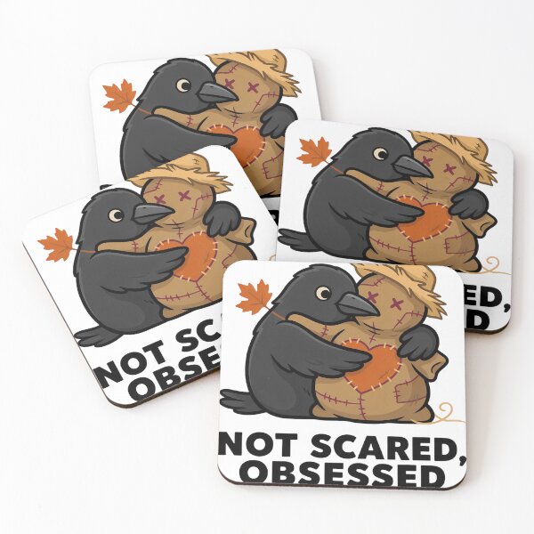 Item preview, Not Scared, Obsessed – Funny Halloween Crow and Scarecrow designed and sold by LYRA-Concepts.