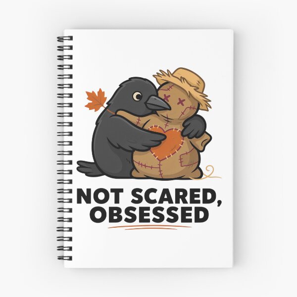 Item preview, Not Scared, Obsessed – Funny Halloween Crow and Scarecrow designed and sold by LYRA-Concepts.