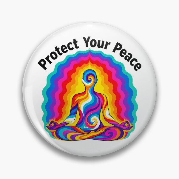 Artikelvorschau, Schütze deinen Frieden Meditation Regenbogen Lotus Yoga entworfen und verkauft von chattsuede.