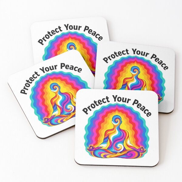 Item preview, Protect Your Peace Meditation Rainbow Lotus Yoga designed and sold by chattsuede.