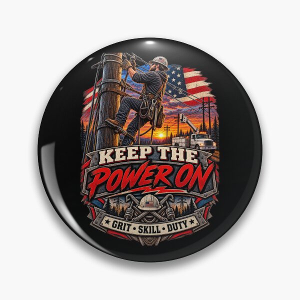 Item preview, Keep the Power On - Vintage Lineman Electrician Workwear T-Shirt designed and sold by DomKo10.