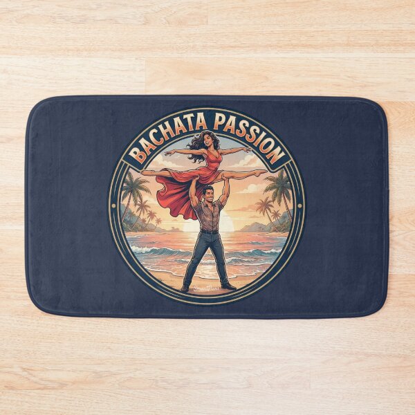 Item preview, Bachata Passion Red Dress Split – Acrobatic Latino Dance Couple Lift, Round Beach Sunset Emblem Retro Graphic Apparel Sticker designed and sold by SmartPuns.