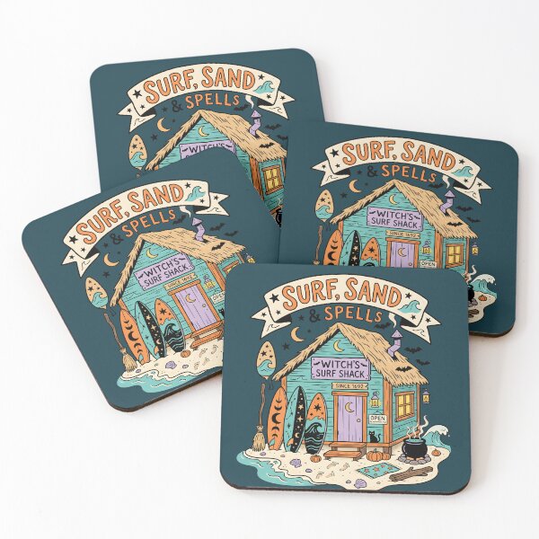 Item preview, "Surf, Sand & Spells" Witch Surf Shack − Halloween Coastal Design designed and sold by Sea Gem.