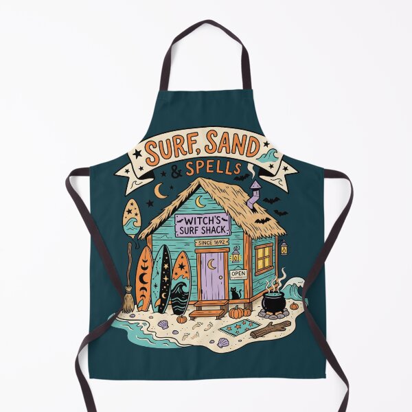 Item preview, "Surf, Sand & Spells" Witch Surf Shack − Halloween Coastal Design designed and sold by Sea Gem.