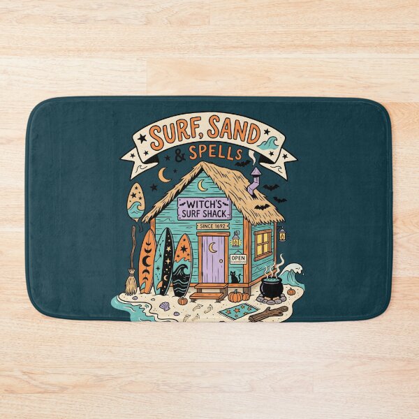 Item preview, "Surf, Sand & Spells" Witch Surf Shack − Halloween Coastal Design designed and sold by Sea Gem.
