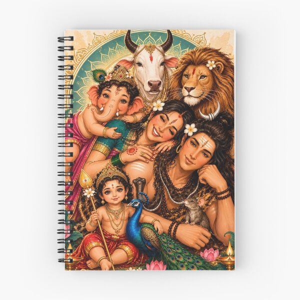 Item preview, Shiva Parvati Family Divine Art designed and sold by RedSwagStore.