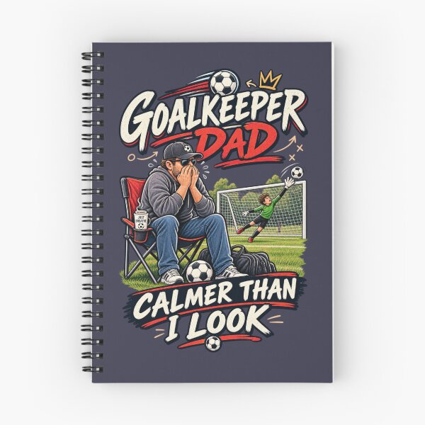 Item preview, Calmer Than I Look Goalkeeper Dad designed and sold by PunchDrop.