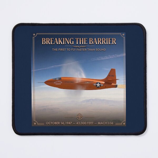Item preview, Bell X-1 supersonic flight, sound barrier 1947 designed and sold by thirtyonestars.