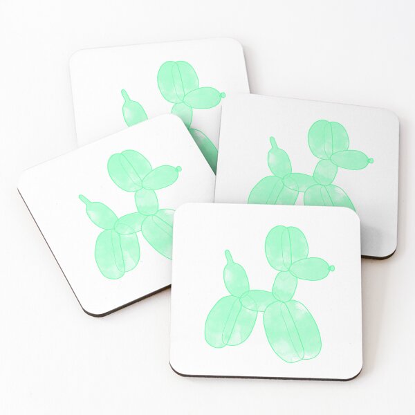 Item preview, Neon Balloon Dog - Green on White designed and sold by FoxfireStardust.