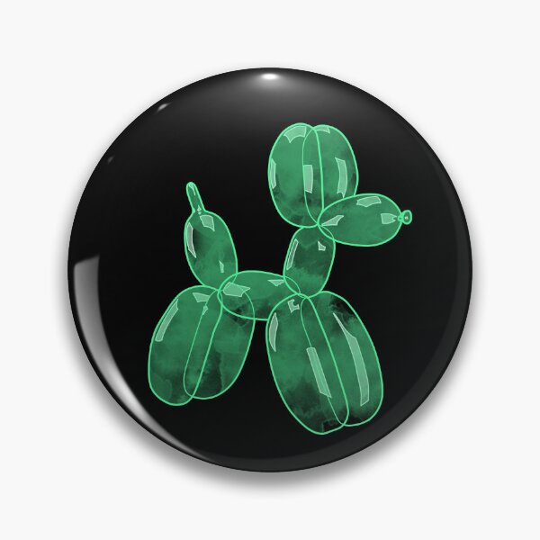 Item preview, Neon Balloon Dog - Green on Black designed and sold by FoxfireStardust.