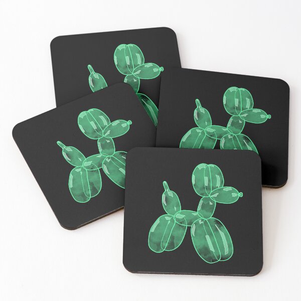 Item preview, Neon Balloon Dog - Green on Black designed and sold by FoxfireStardust.