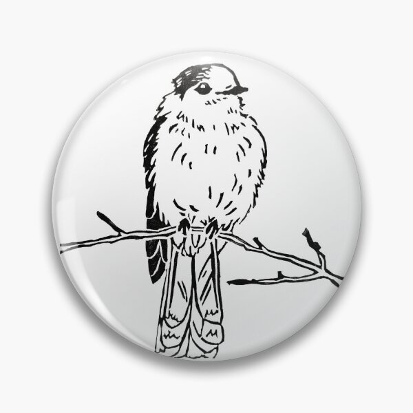 Item preview, Canada Jay Block Print designed and sold by Mushroom-Lad.