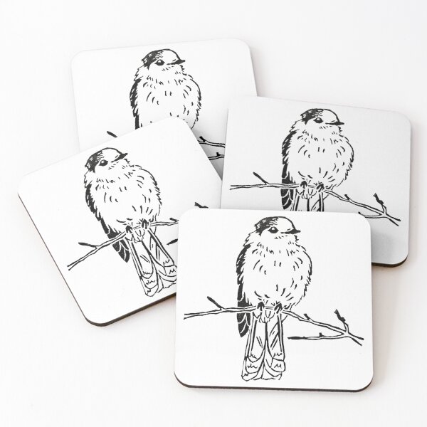 Item preview, Canada Jay Block Print designed and sold by Mushroom-Lad.