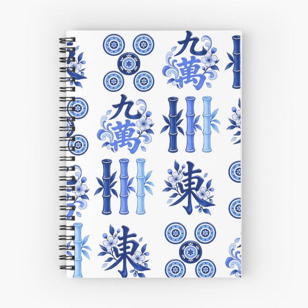 Item preview, Mahjong blue pattern designed and sold by BigfeetLittlepaws.