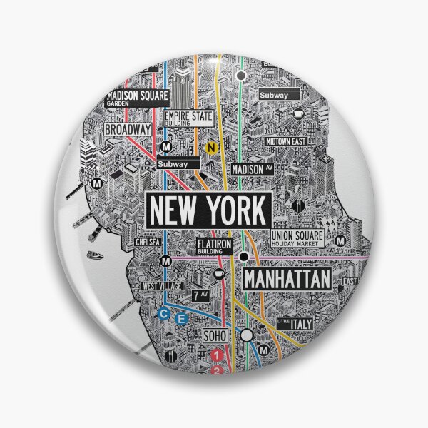 Artikelvorschau, U-Bahn-Plan von New York City entworfen und verkauft von oliver polanski.
