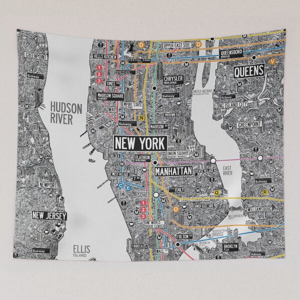 Item preview, New York city subway map NYC designed and sold by oliver polanski.