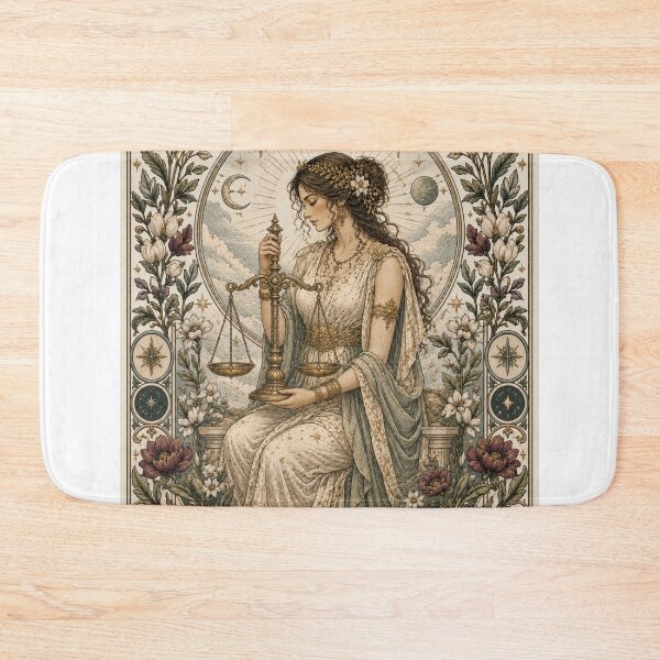 Item preview, Libra Zodiac Maiden | Celtic Fantasy Art | Medieval Balance & Justice designed and sold by doinitzart.