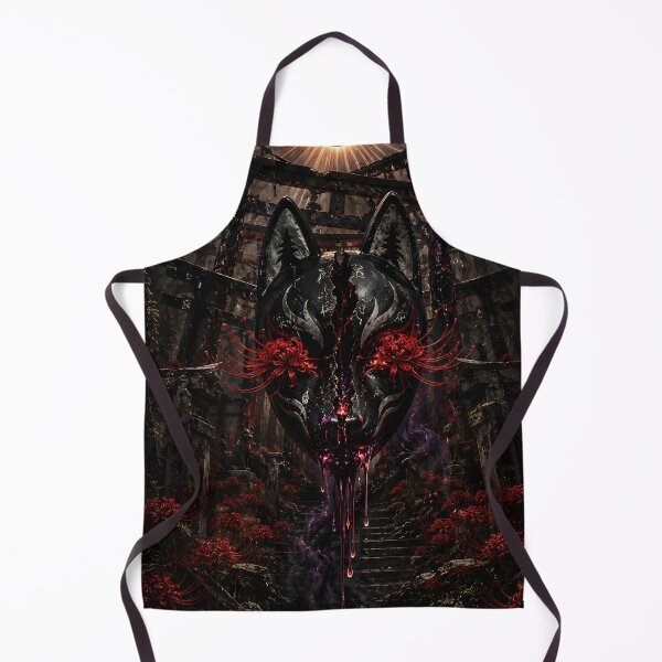 Item preview, Kuro Kitsune Black Fox Mask Gothic Art designed and sold by MouradStudio.