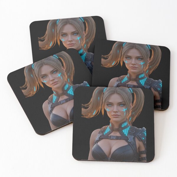 Item preview, Cyber Dragon Warrior Queen2- Sci-Fi Anime Girl with Cyber Wings designed and sold by EvolutionMerch.