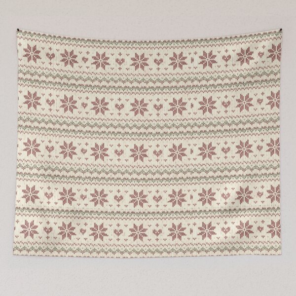 Item preview, Cozy Nordic Knit Snowflake Pattern designed and sold by blankTeeShirt.