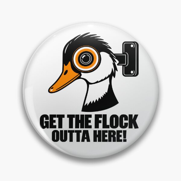 Item preview, Get the Flock Outta Here Shirt | Anti Surveillance Camera Tee | Privacy Rights Activist Gift | Funny Duck Pun T-Shirt designed and sold by GetTheFlockOutShop.