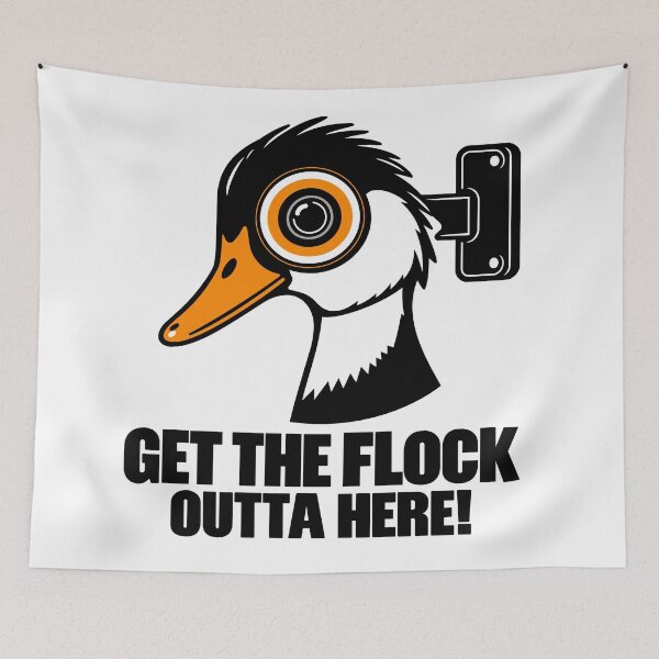 Item preview, Get the Flock Outta Here Shirt | Anti Surveillance Camera Tee | Privacy Rights Activist Gift | Funny Duck Pun T-Shirt designed and sold by GetTheFlockOutShop.