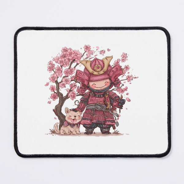 Item preview, chibi samurai warrior with puppy designed and sold by cutemakerotart.