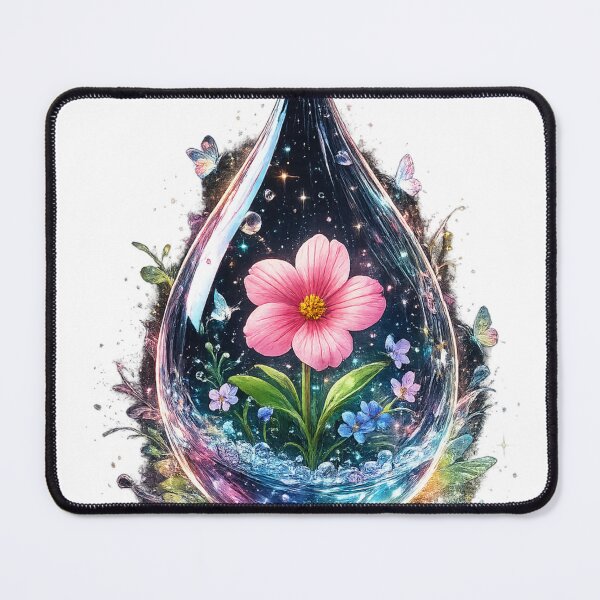 Item preview, Enchanted Water Drop Flower | Fantasy Floral Galaxy Art | Magical Nature Aesthetic designed and sold by Public Nature View Places.