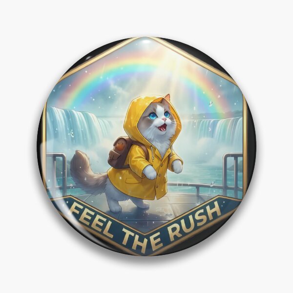 Item preview, Niagara Falls Rainbow Ragdoll Mug: Feel the Rush designed and sold by MossyAndPearl.