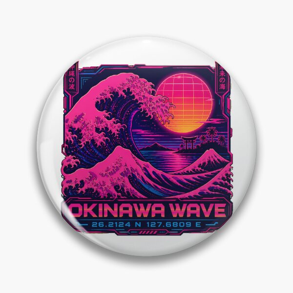 Item preview, Okinawa Wave Synthwave Torii Gate Japanese Vaporwave designed and sold by chattsuede.