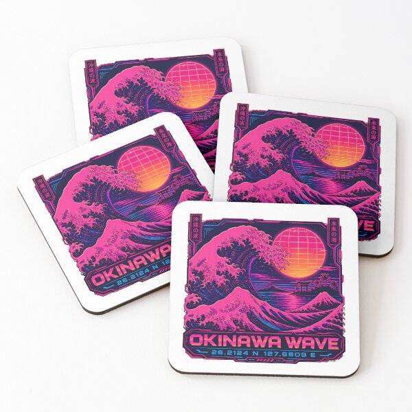 Item preview, Okinawa Wave Synthwave Torii Gate Japanese Vaporwave designed and sold by chattsuede.