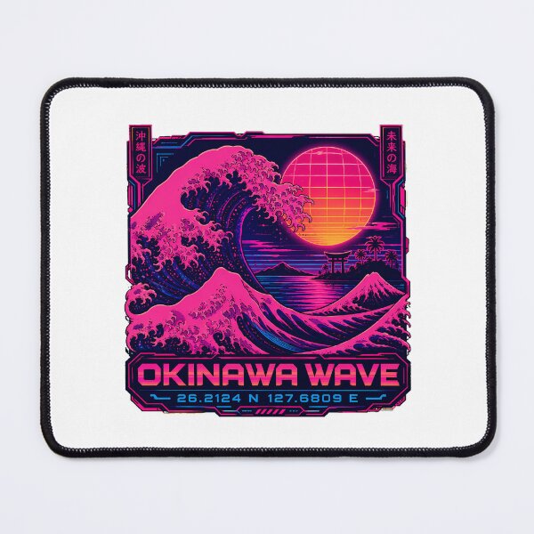 Item preview, Okinawa Wave Synthwave Torii Gate Japanese Vaporwave designed and sold by chattsuede.