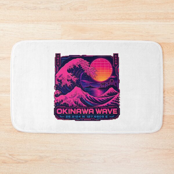 Item preview, Okinawa Wave Synthwave Torii Gate Japanese Vaporwave designed and sold by chattsuede.