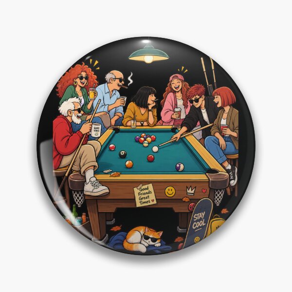 Item preview, Good Friends Great Times – Funny Pool Table Friends Hangout Design designed and sold by waikibi ⭐⭐⭐⭐⭐.