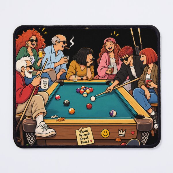 Item preview, Good Friends Great Times – Funny Pool Table Friends Hangout Design designed and sold by waikibi ⭐⭐⭐⭐⭐.