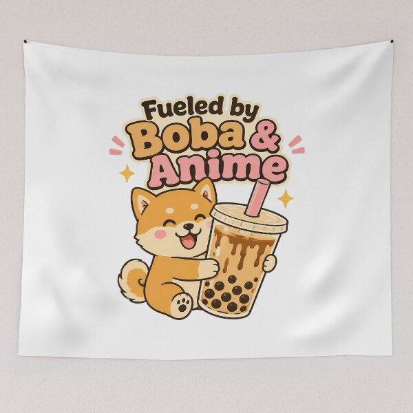 Item preview, Shiba Inu Boba Tea Anime Bubble Tea Lover designed and sold by chattsuede.