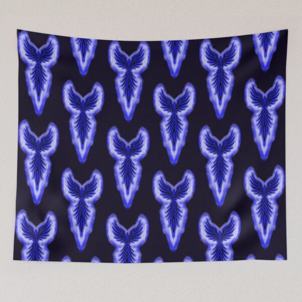 Item preview, Glowing Blue Phoenix Tribal Firebird Aura designed and sold by URSM.
