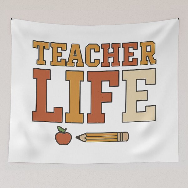 Item preview, Back to school Teacher Life | Vintage Varsity Apple Pencil Teacher Appreciation designed and sold by Uglyandcute.