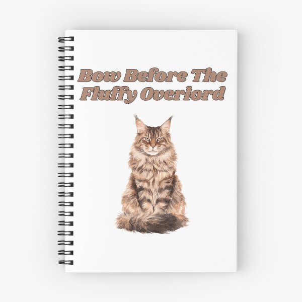 Item preview, Fluffy Maine Coon Overlord Watercolor Cat Illustration designed and sold by NatureUnleashed.