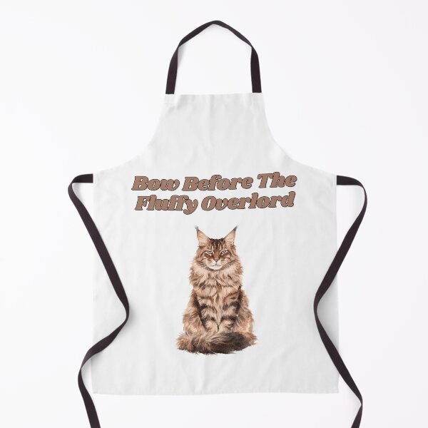 Item preview, Fluffy Maine Coon Overlord Watercolor Cat Illustration designed and sold by NatureUnleashed.