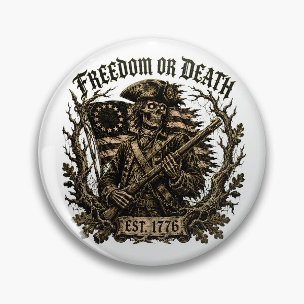 Item preview, Skeleton Revolutionary Soldier Gothic American 1776 designed and sold by chattsuede.