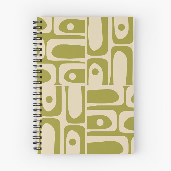 Item preview, Mid Century Modern Piquet Abstract Tiled Pattern Avocado Green and Beige designed and sold by kierkegaard.