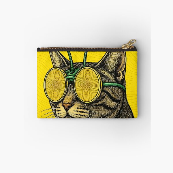 Item preview, Psychedelic Alien Cat with Hypnotic Glasses and Antennae designed and sold by ASN STUDIO.